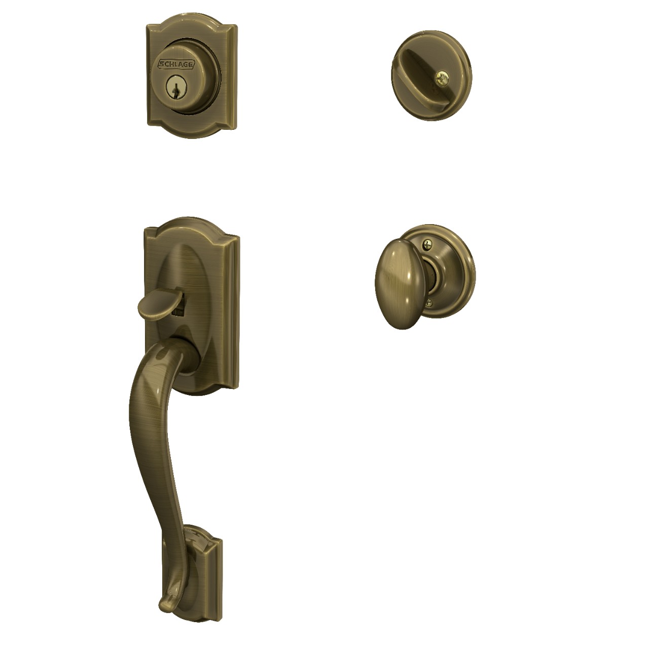 Single Cylinder Handleset and Siena Knob