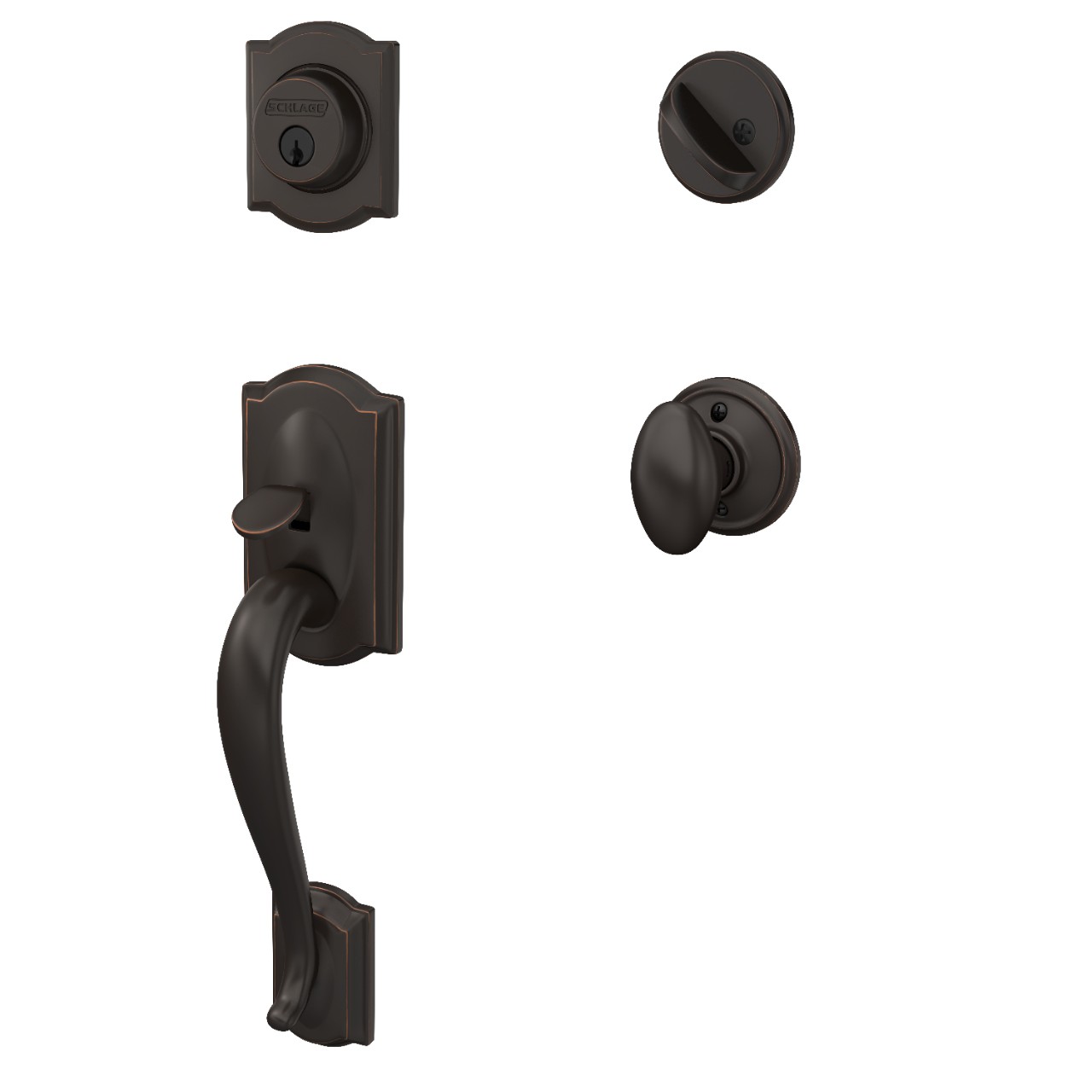 Single Cylinder Handleset and Siena Knob