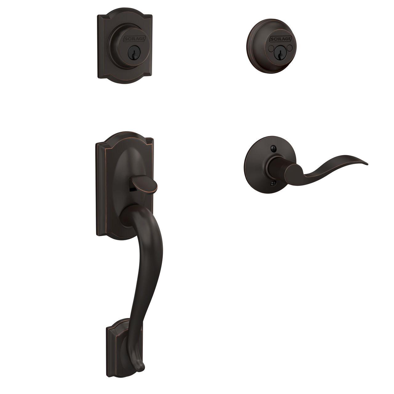 Double Cylinder Handleset and Accent Lever