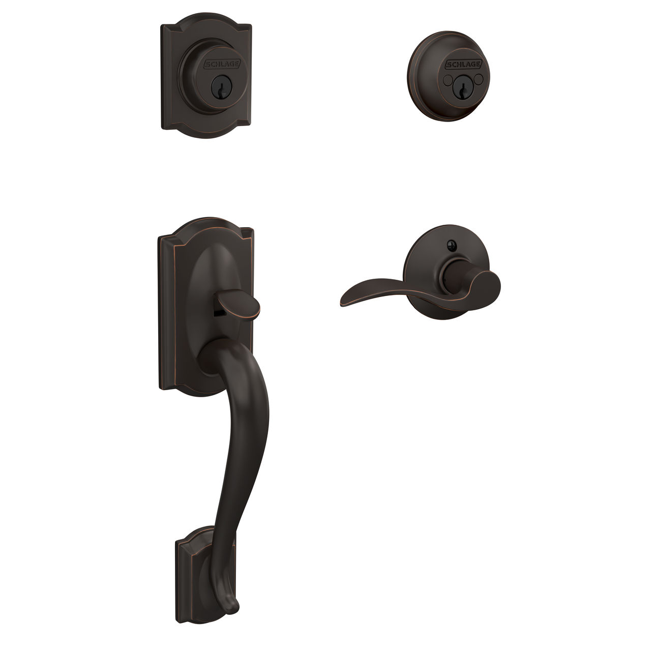 Double Cylinder Handleset and Accent Lever