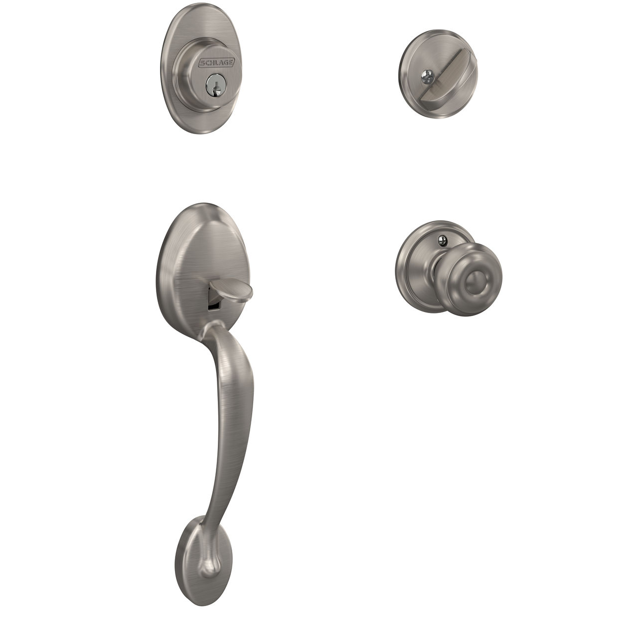 Image for Single Cylinder Handleset and Georgian Knob