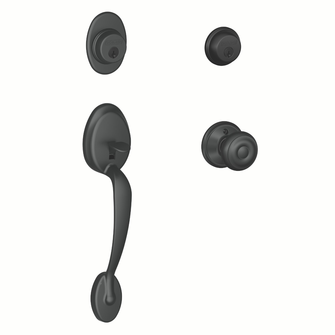 Double Cylinder Handleset and Georgian Knob