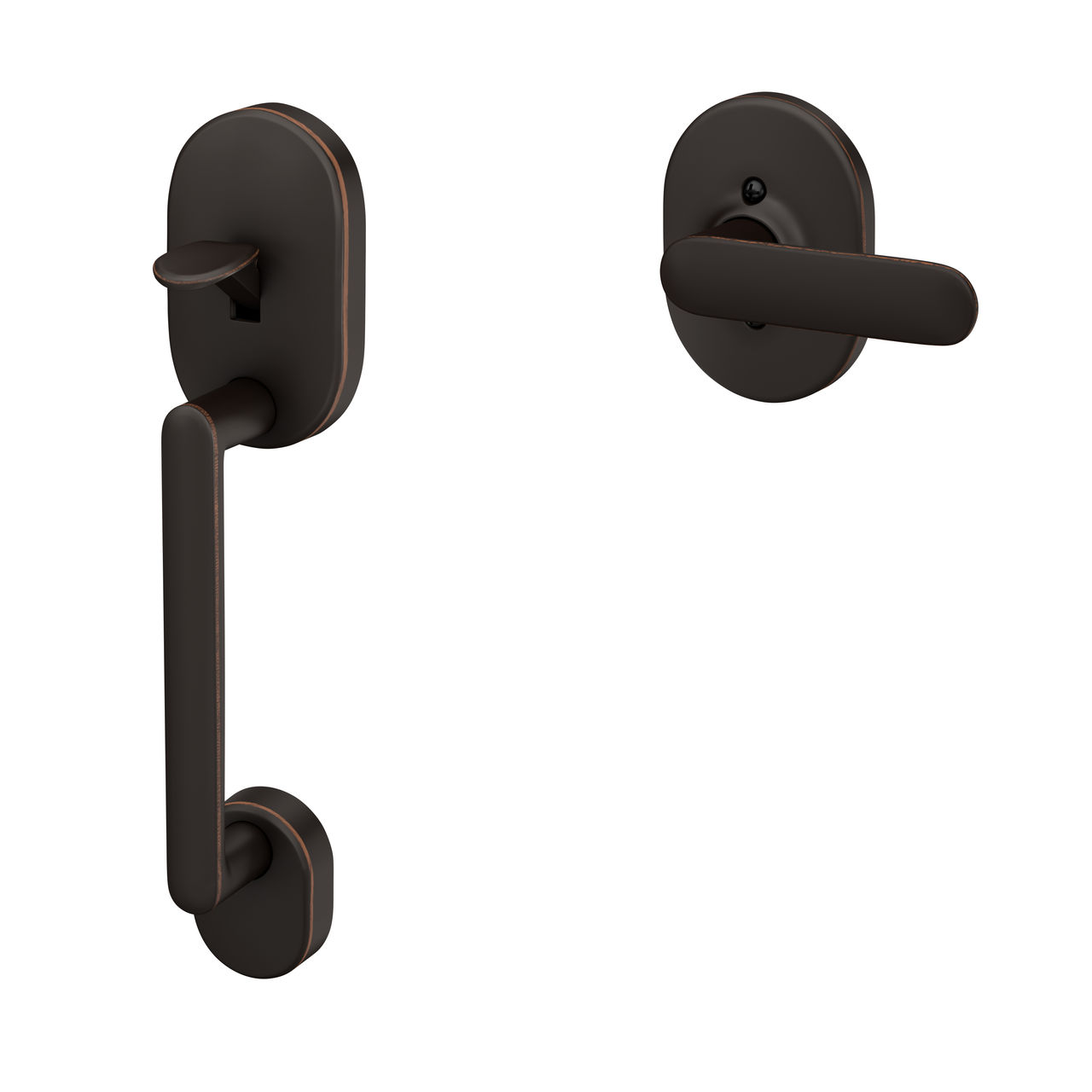 Front Entry Handle and Davlin Lever with Remsen Trim