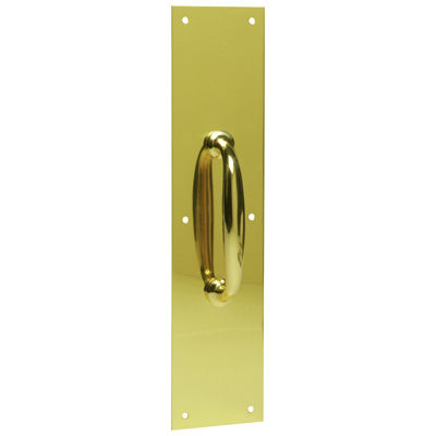 15" Bright Brass Brass Pull Plate