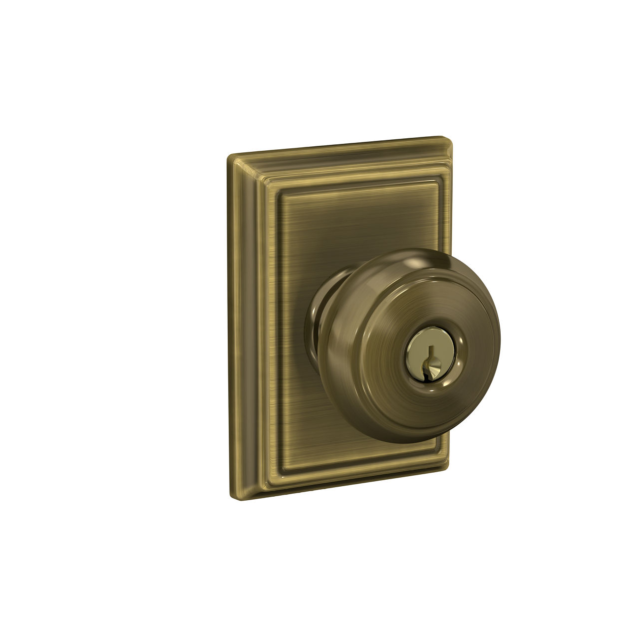 Andover Knob Keyed Entry Lock with Addison Trim