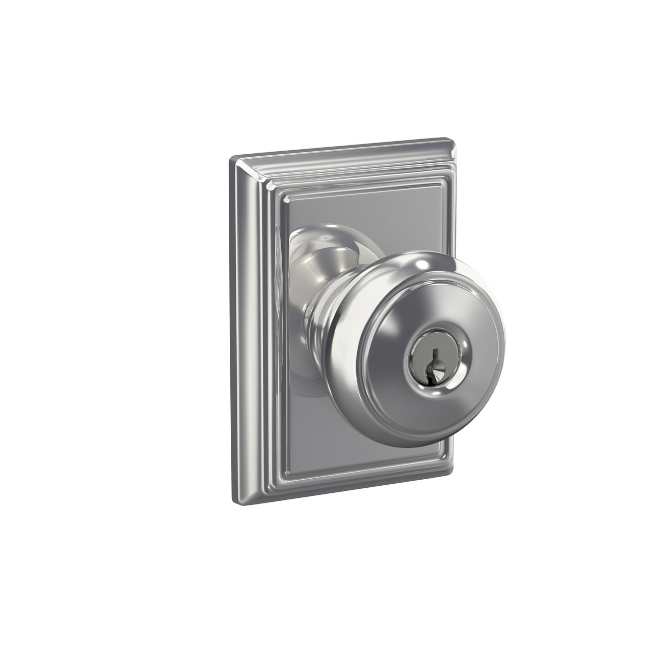 Andover Knob Keyed Entry Lock with Addison Trim