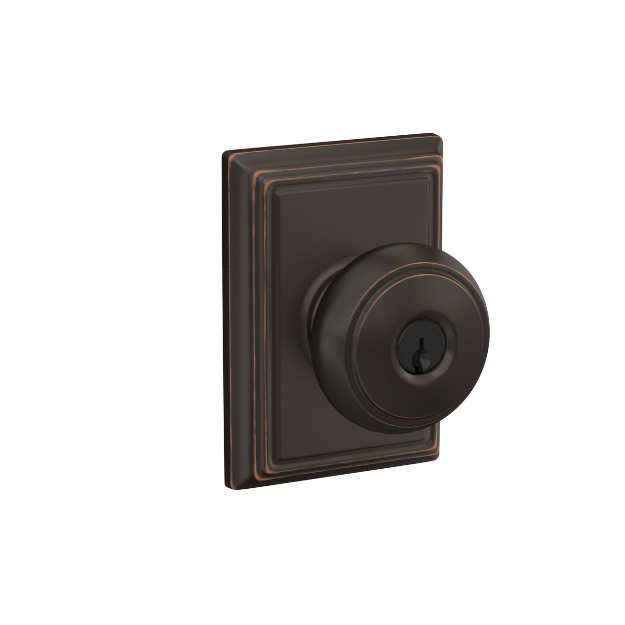 Andover Knob Keyed Entry Lock with Addison Trim