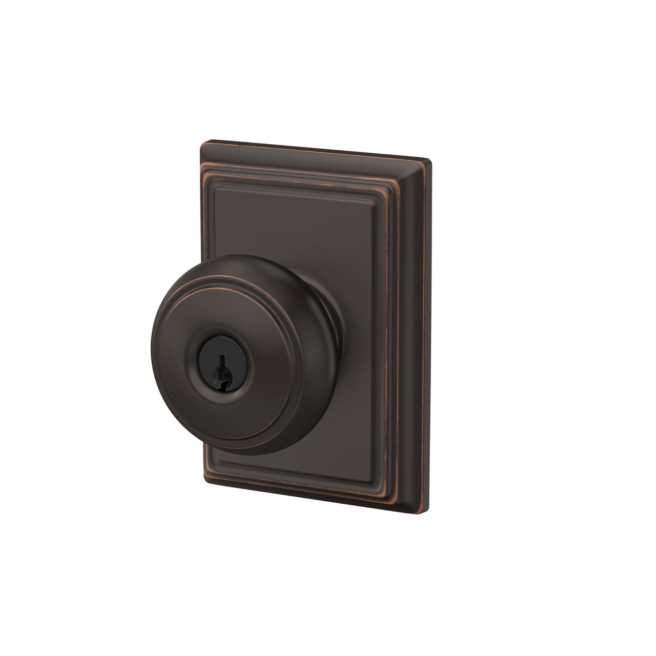 Andover Knob Keyed Entry Lock with Addison Trim