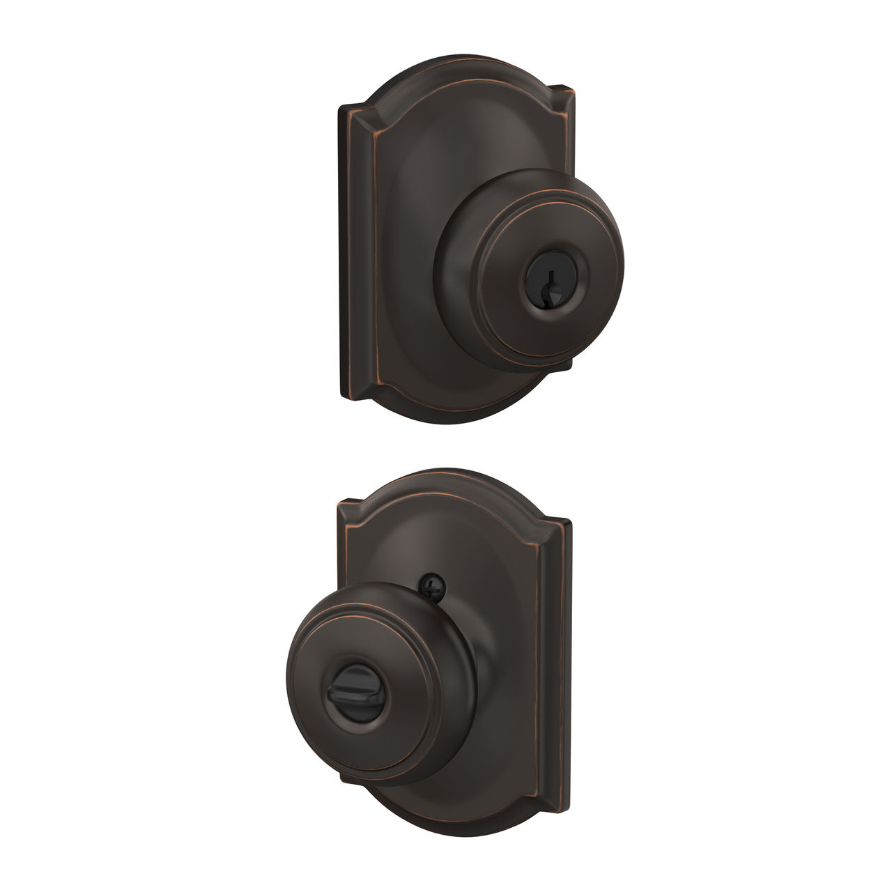 Andover Knob Keyed Entry Lock with Camelot Trim