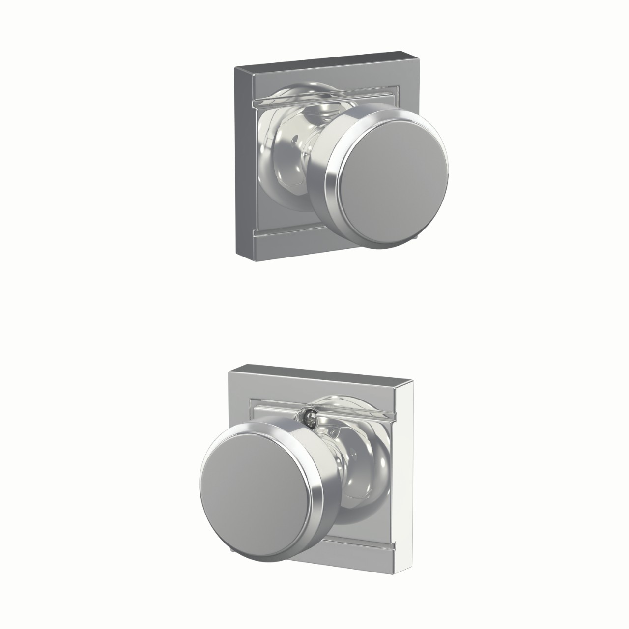 Bowery Knob Hall & Closet Lock with Upland Trim