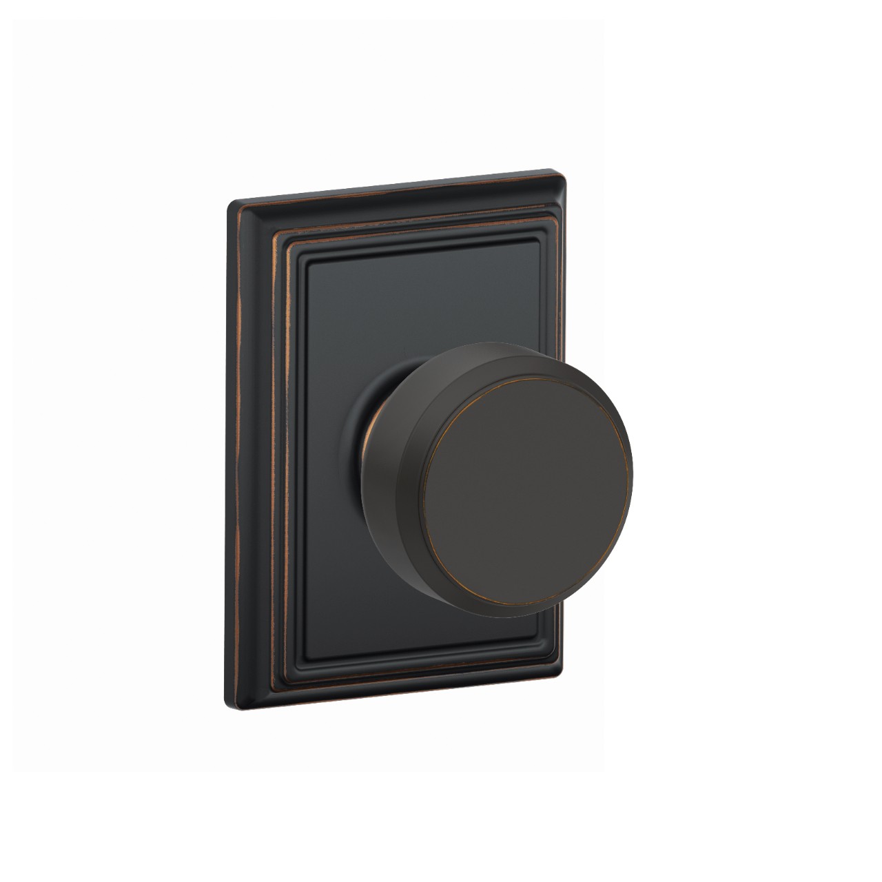 Bowery Knob Hall & Closet Lock with Addison Trim