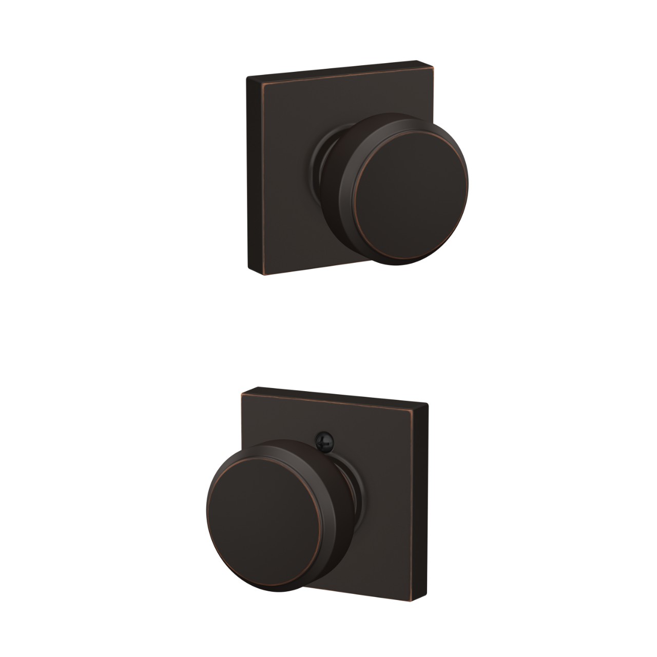 Bowery Knob Hall & Closet Lock with Collins Trim