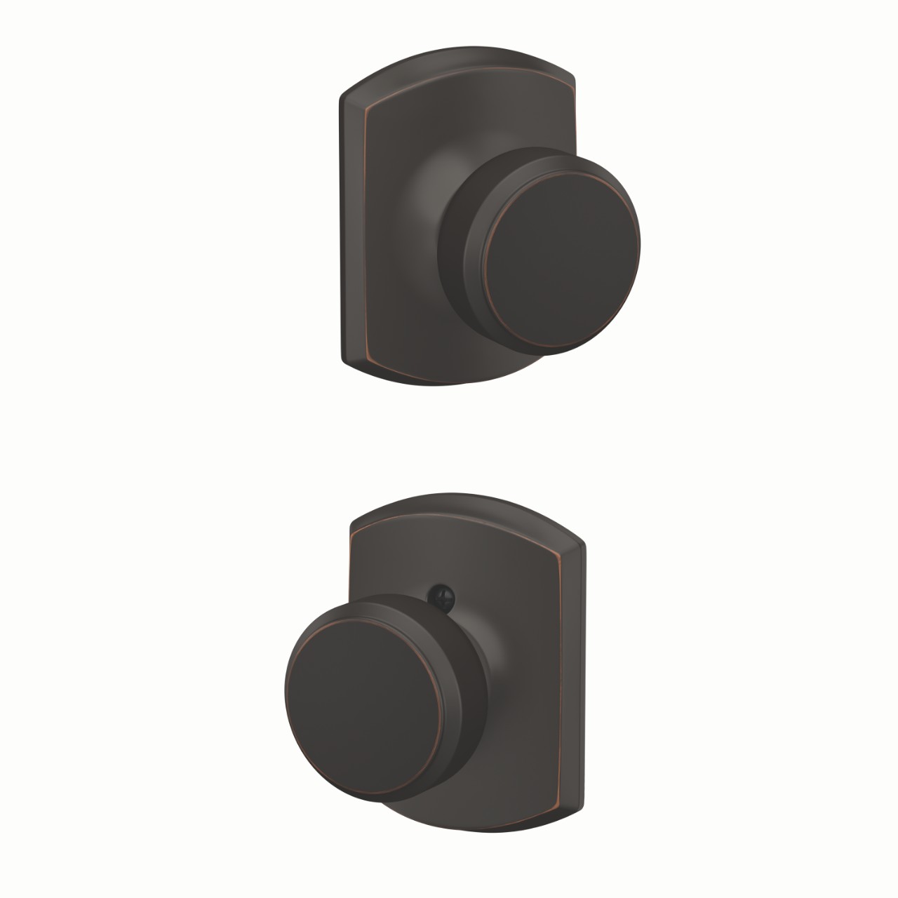 Bowery Knob Hall & Closet Lock with Greenwich Trim