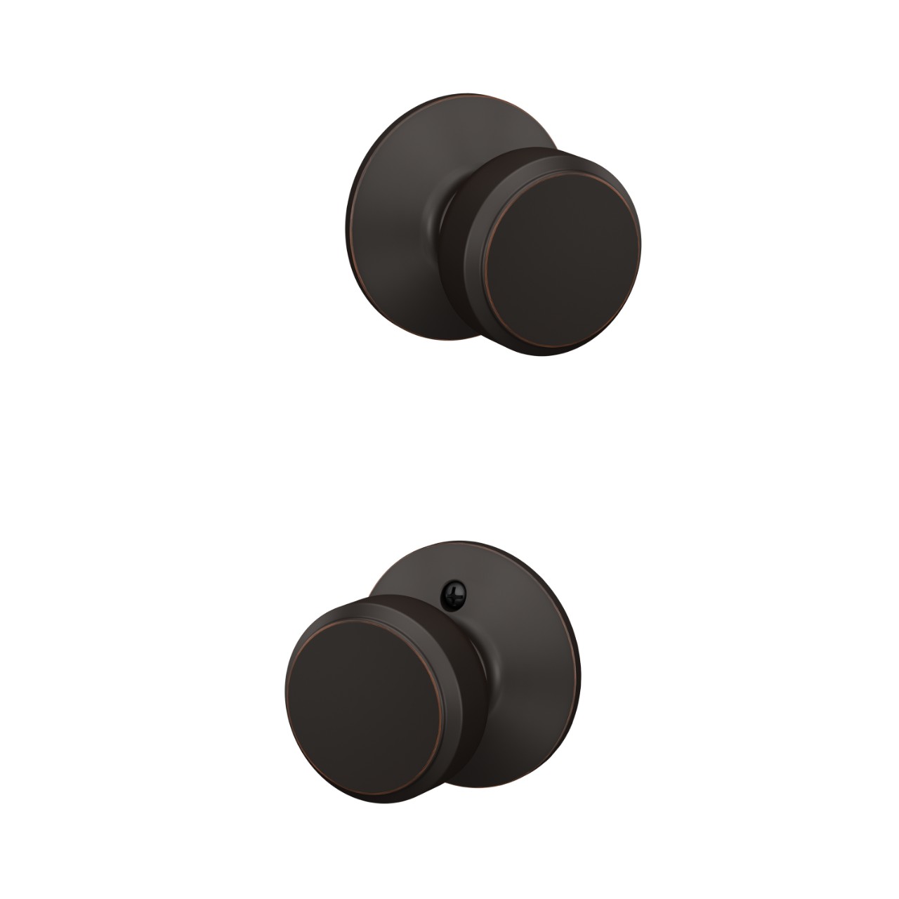 Bowery Knob Hall & Closet Lock with Plymouth Trim