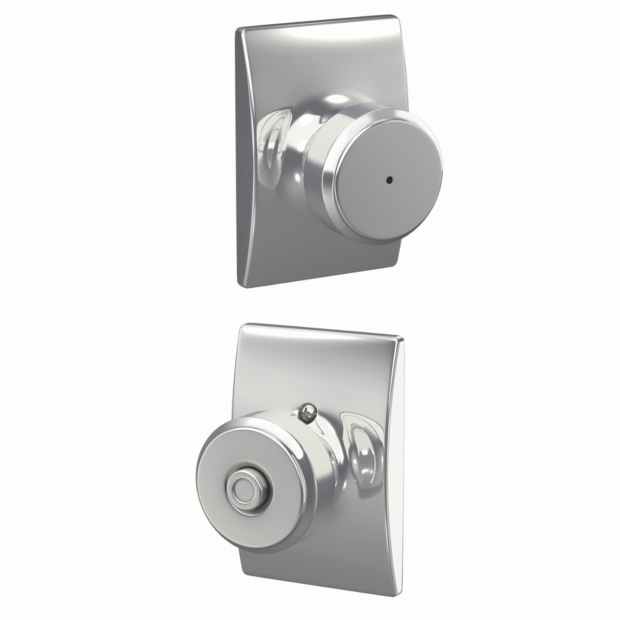 Bowery Knob Bed & Bath Lock with Century Trim