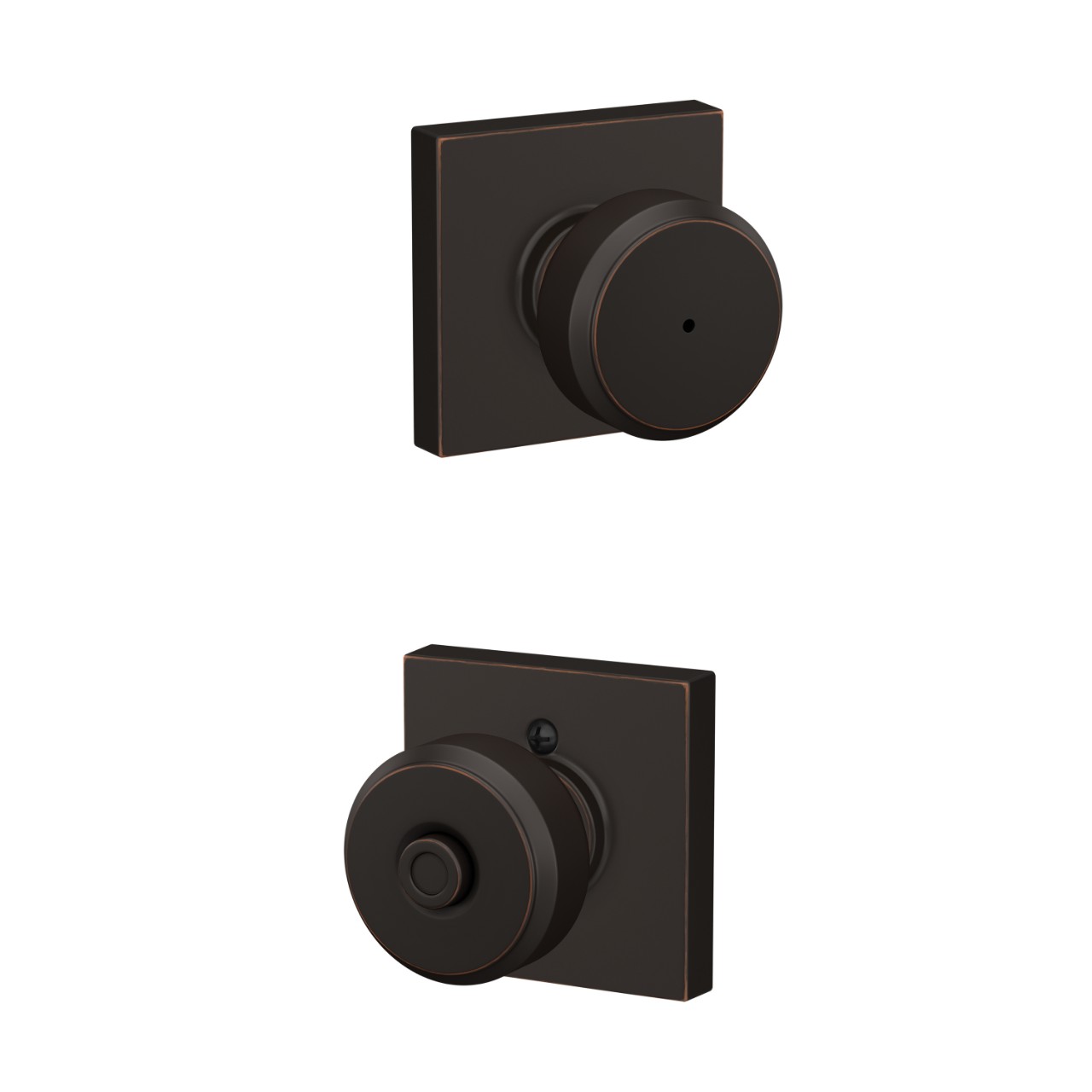 Bowery Knob Bed & Bath Lock with Collins Trim