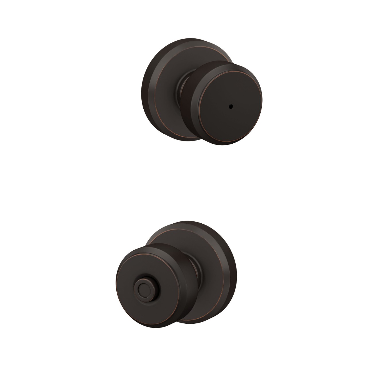 Bowery Knob Bed & Bath Lock with Greyson Trim