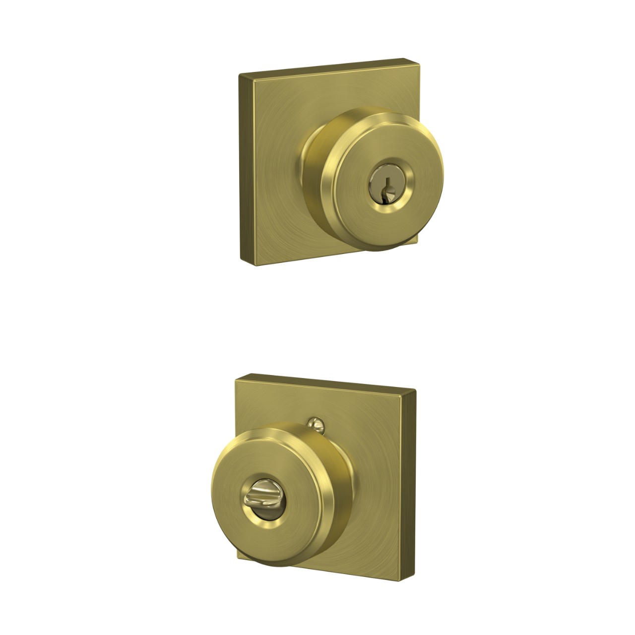 Bowery Knob Keyed Entry lock with Collins Trim