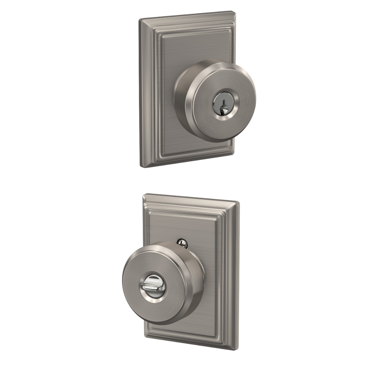 Bowery Knob Keyed Entry Lock with Addison Trim