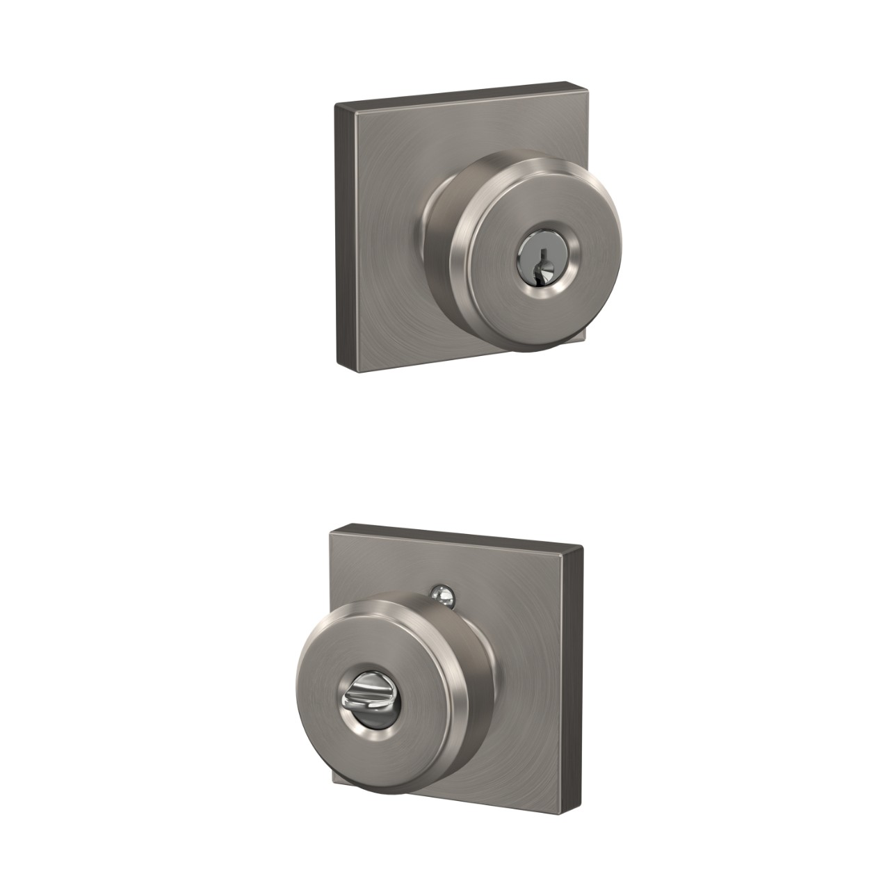 Bowery Knob Keyed Entry lock with Collins Trim