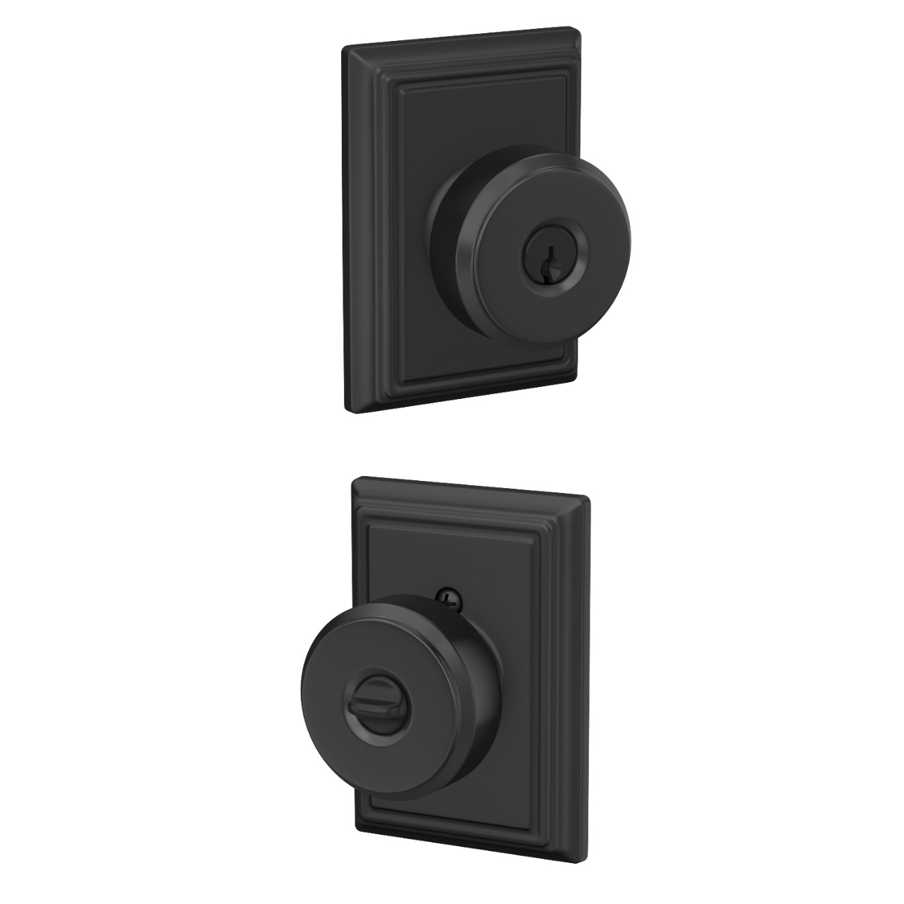 Bowery Knob Keyed Entry Lock with Addison Trim