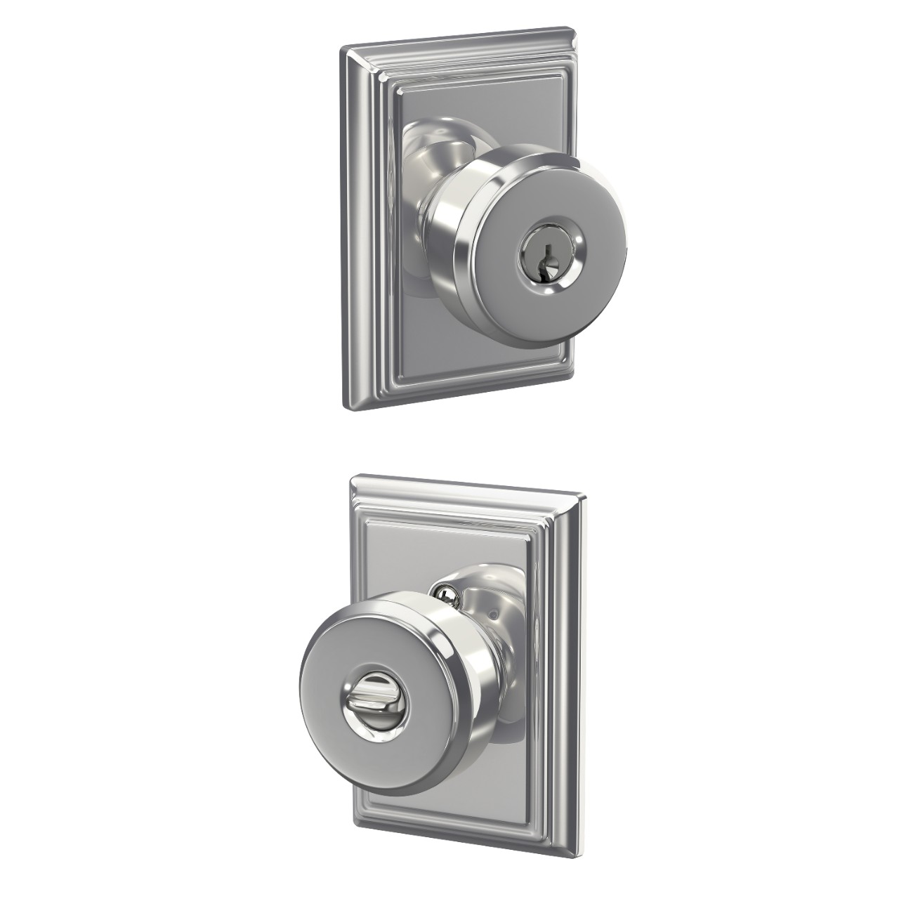 Bowery Knob Keyed Entry Lock with Addison Trim
