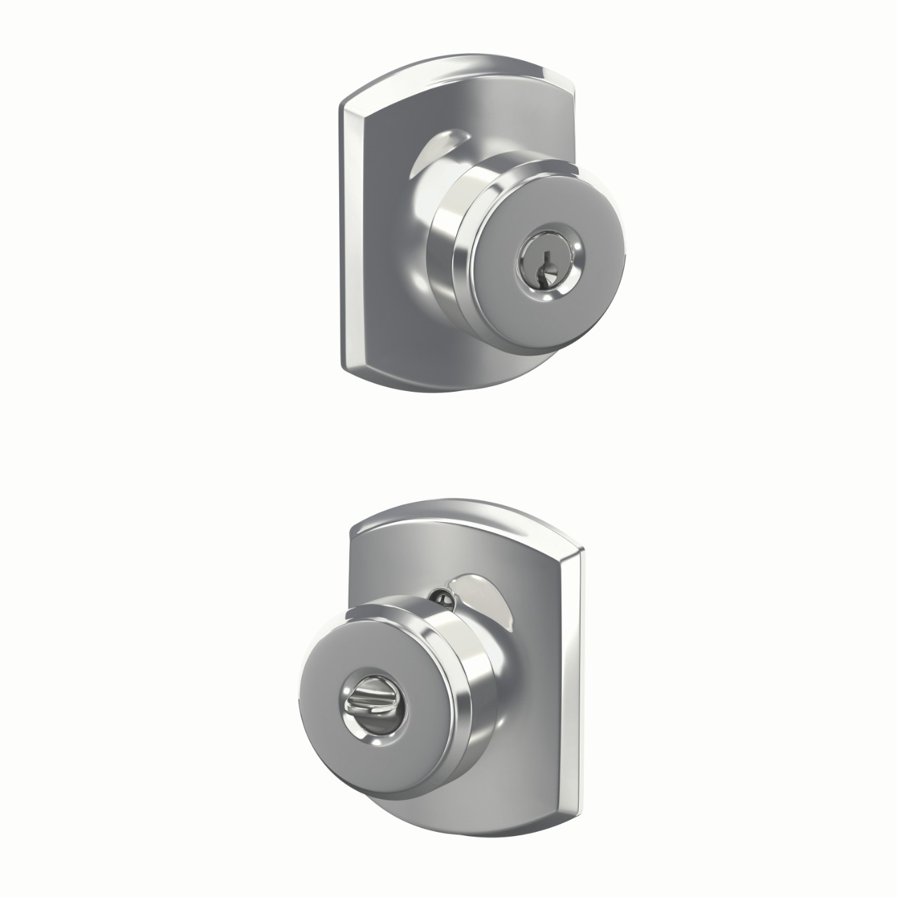 Bowery Knob Keyed Entry Lock with Greenwich Trim