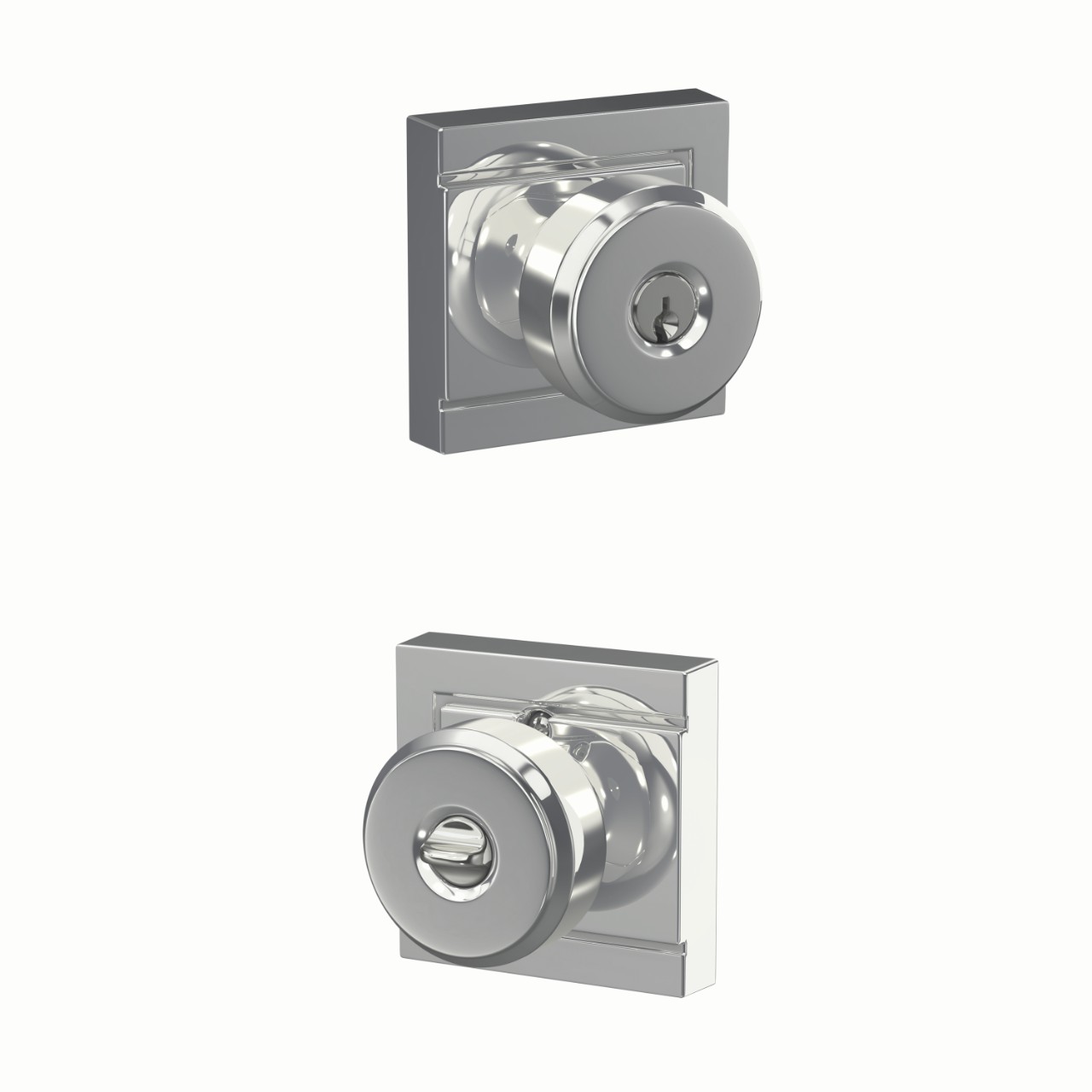 Bowery Knob Keyed Entry Lock with Upland Trim