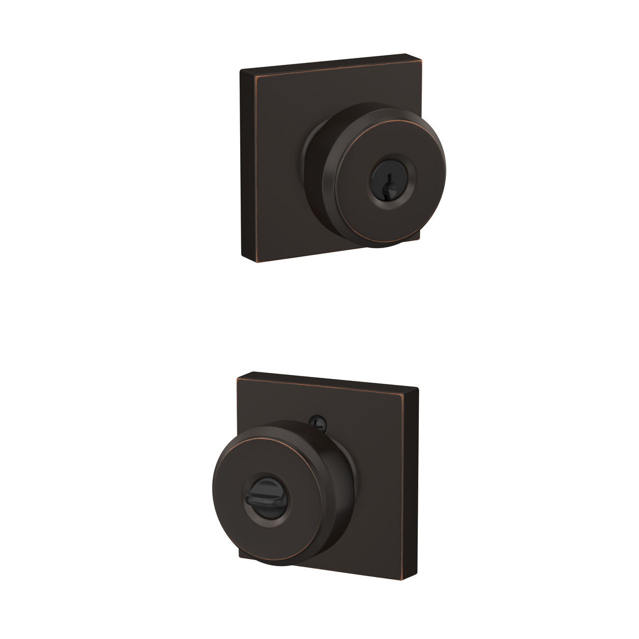 Bowery Knob Keyed Entry lock with Collins Trim