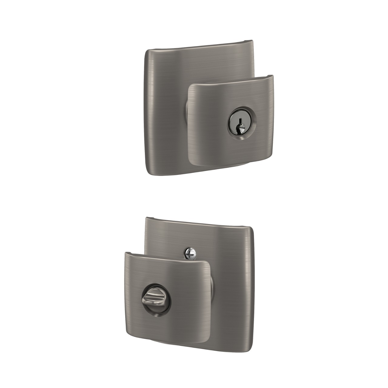 Ganton Knob with Dalton Trim Keyed Entry Lock