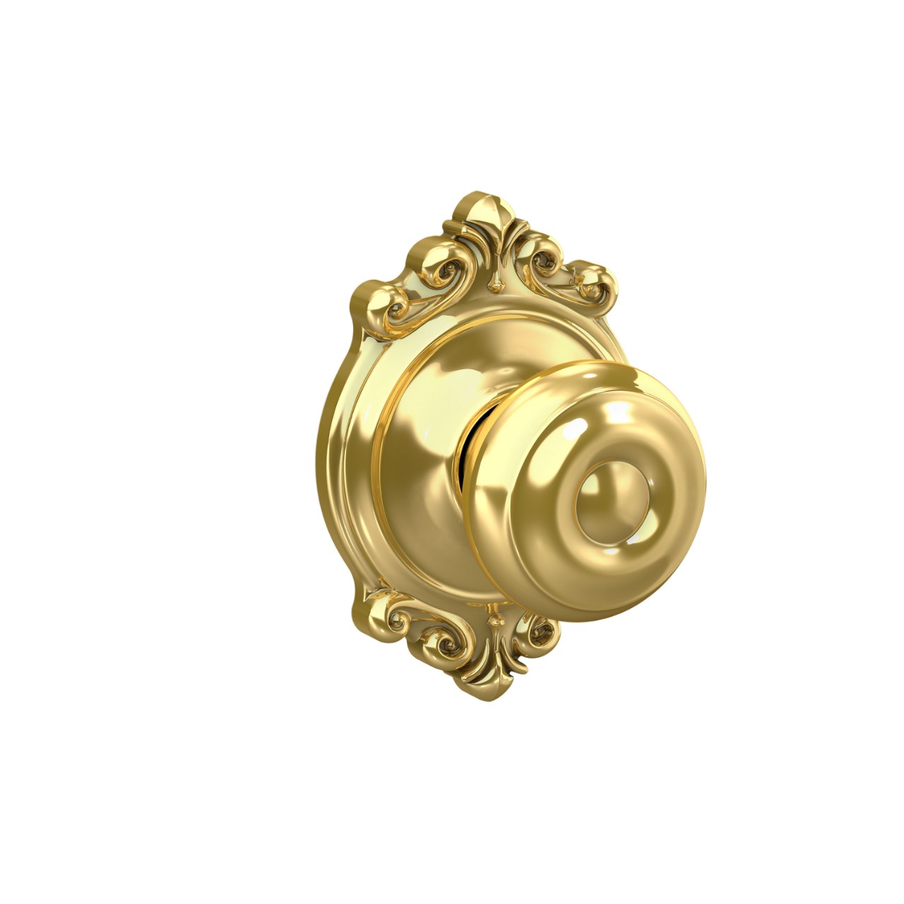 Georgian Knob Hall & Closet Lock with Brookshire Trim