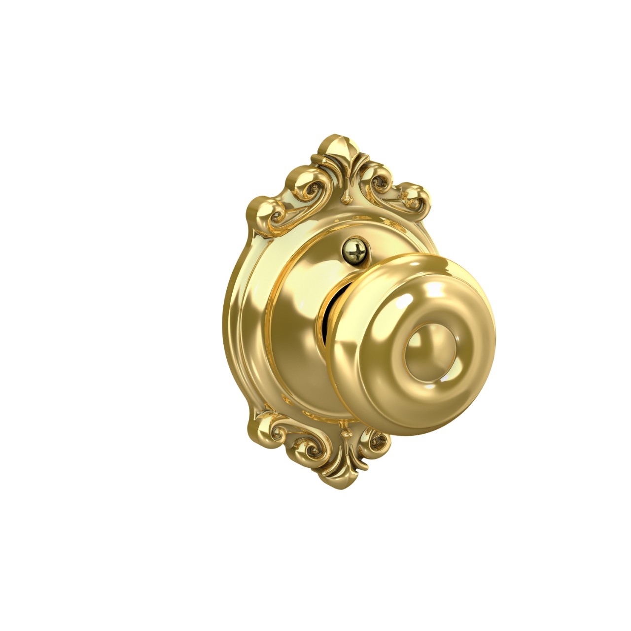 Georgian Knob Hall & Closet Lock with Brookshire Trim