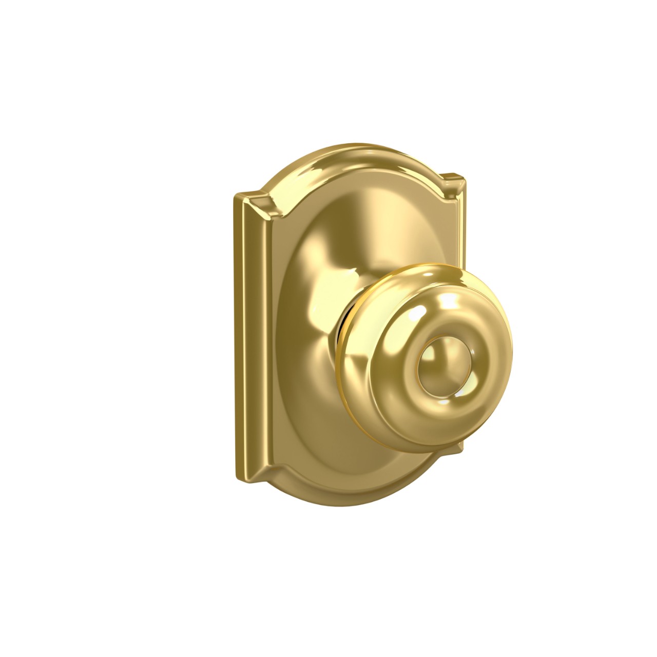 Georgian Knob Hall & Closet Lock with Camelot Trim