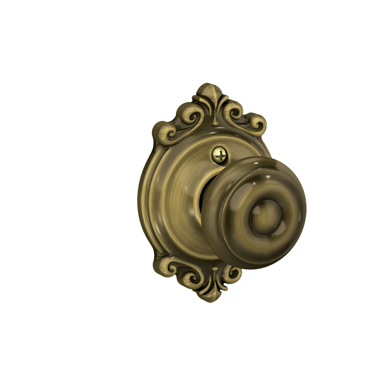 Georgian Knob Hall & Closet Lock with Brookshire Trim