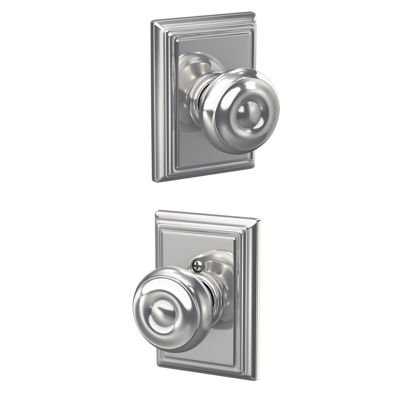 Georgian Knob Hall & Closet Lock with Addison Trim