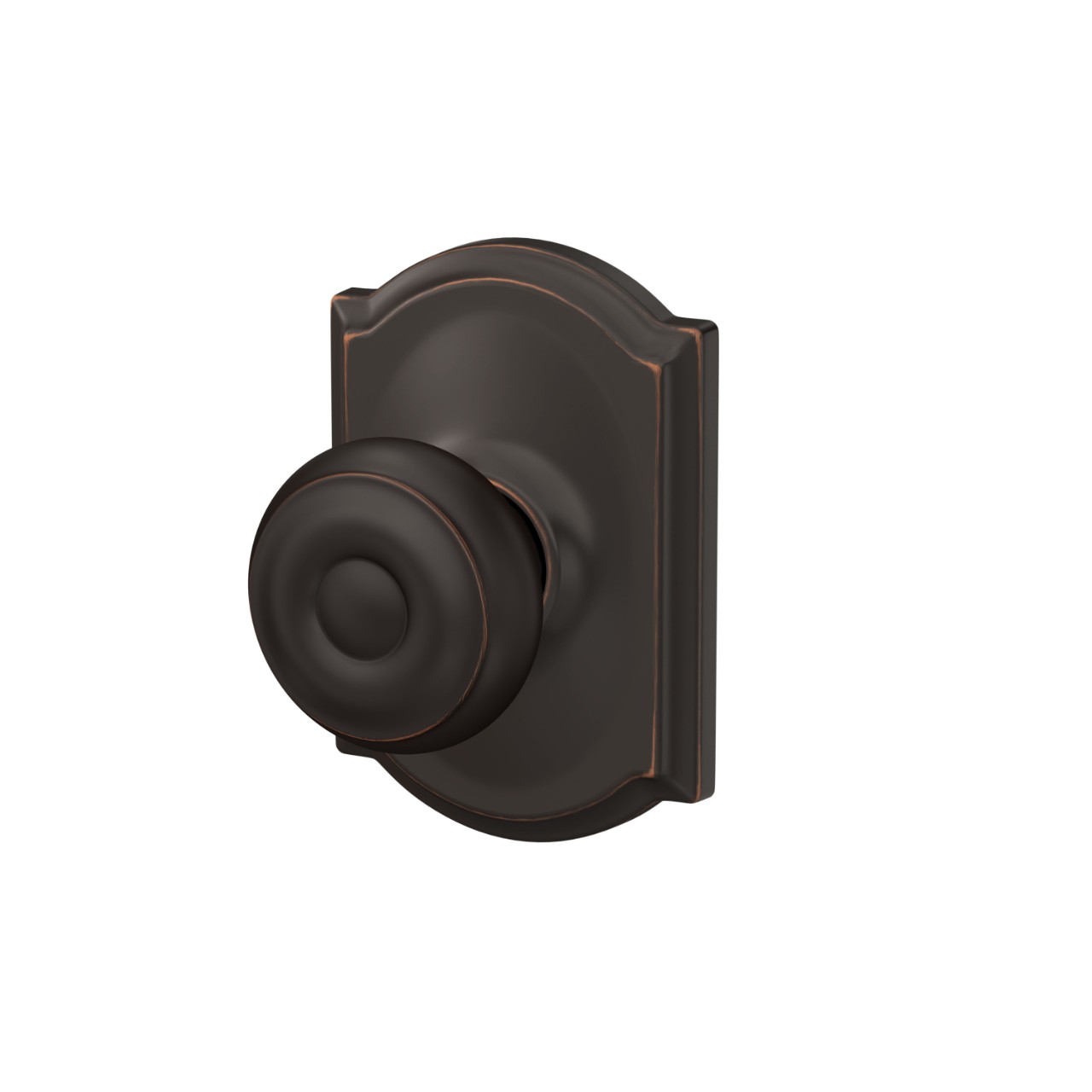 Georgian Knob Hall & Closet Lock with Camelot Trim