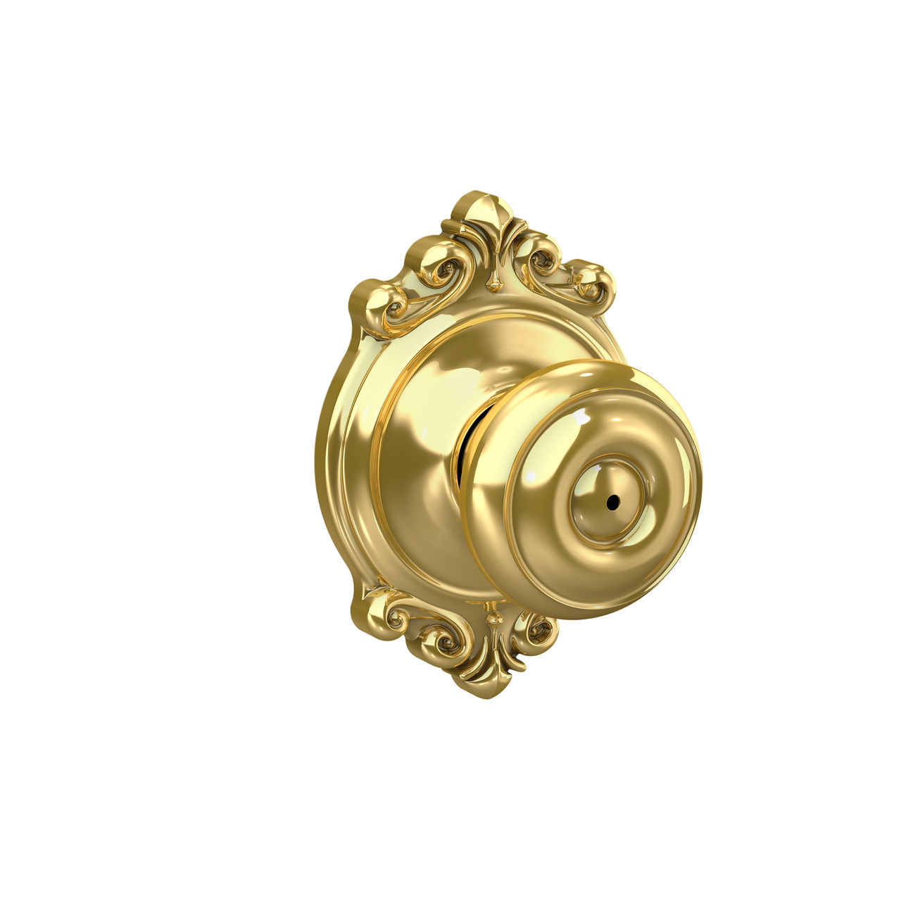 Georgian Knob Bed & Bath Lock with Brookshire Trim