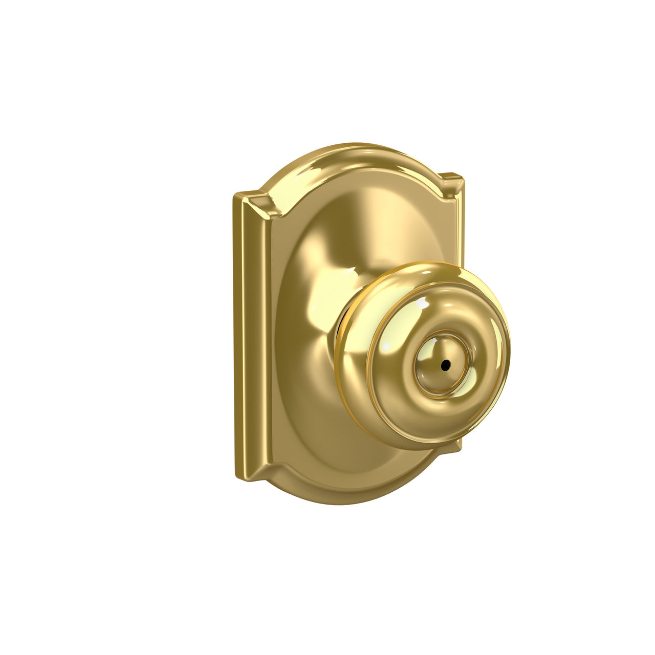 Georgian Knob Bed & Bath Lock with Camelot Trim