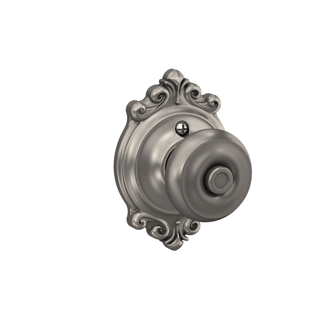 Georgian Knob Bed & Bath Lock with Brookshire Trim