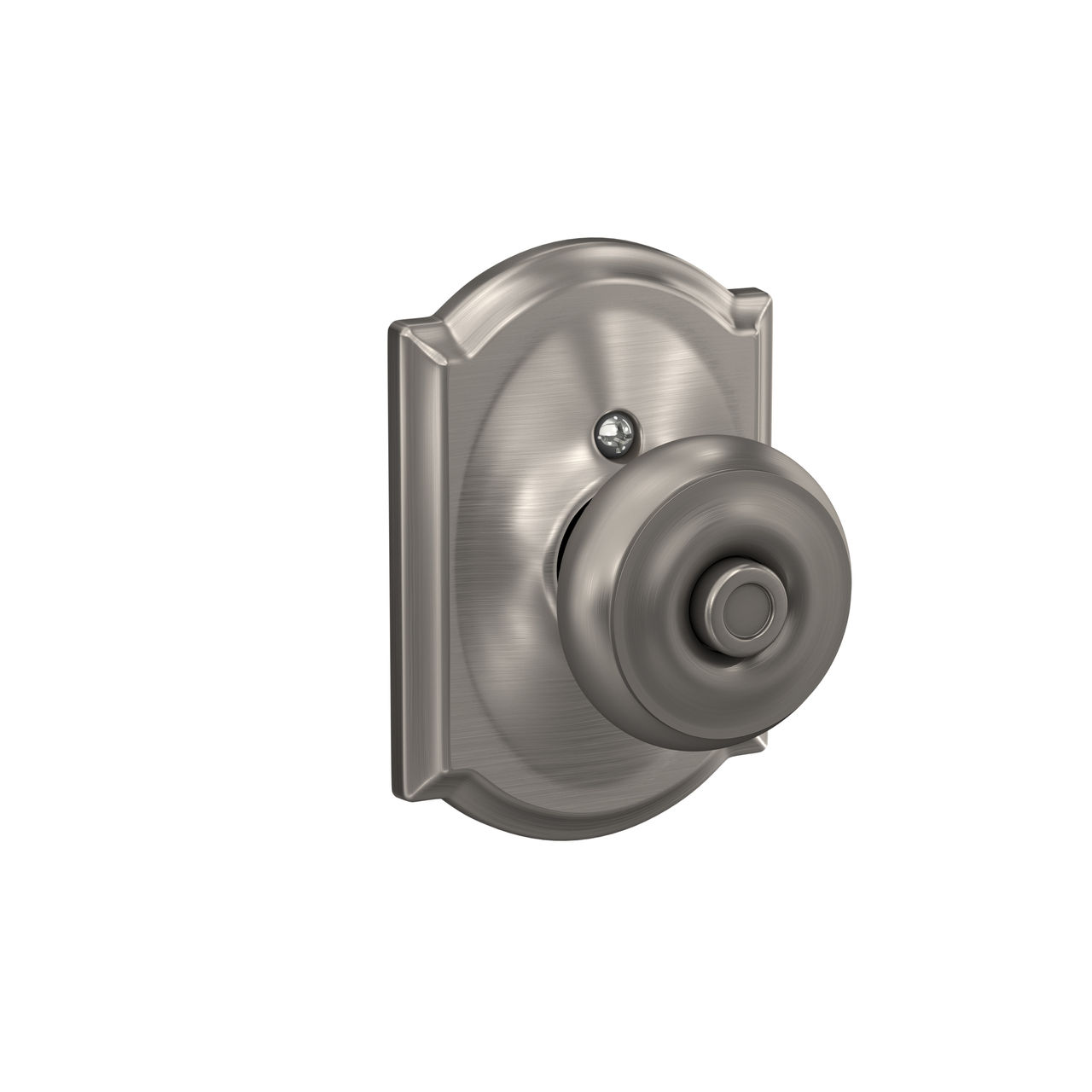 Georgian Knob Bed & Bath Lock with Camelot Trim
