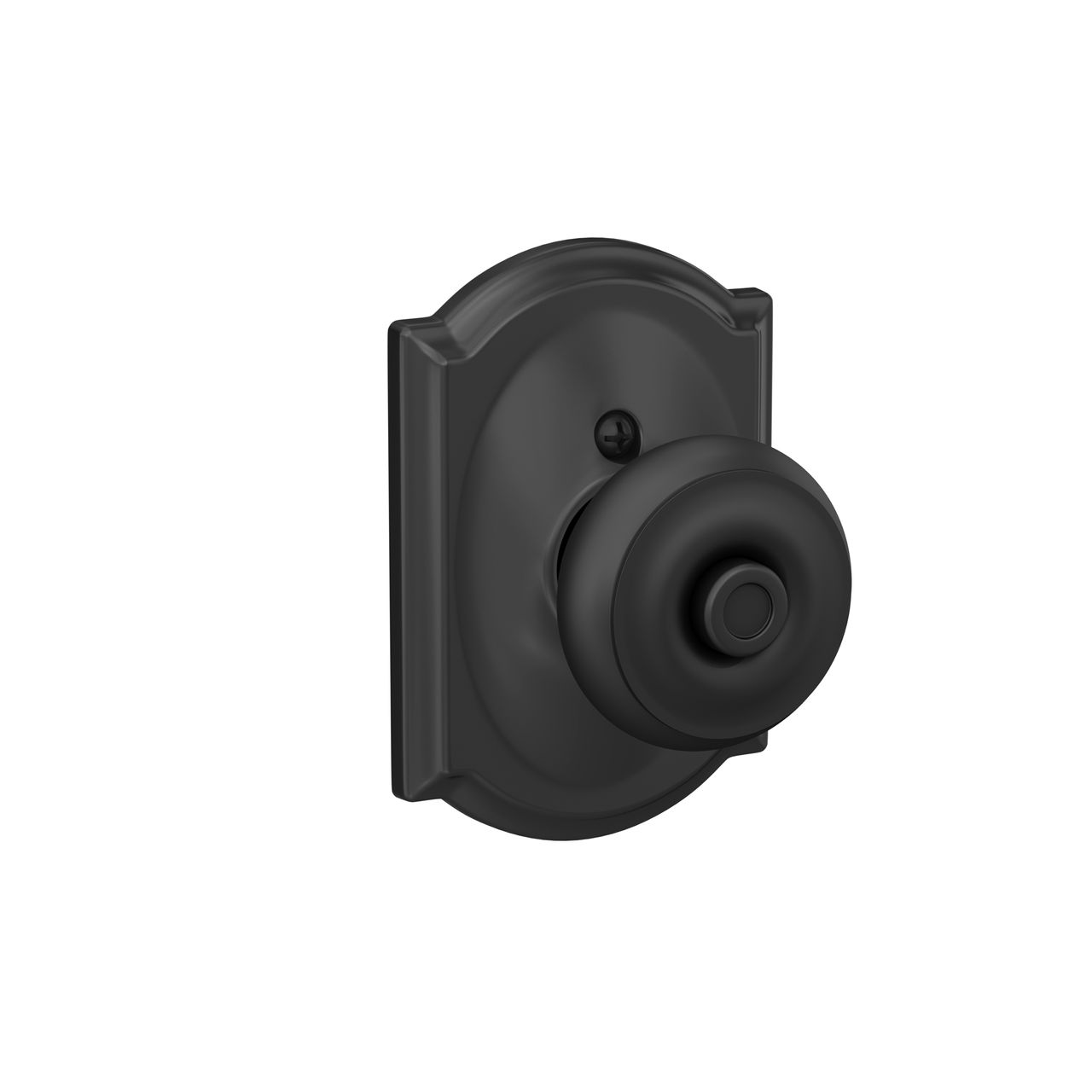 Georgian Knob Bed & Bath Lock with Camelot Trim