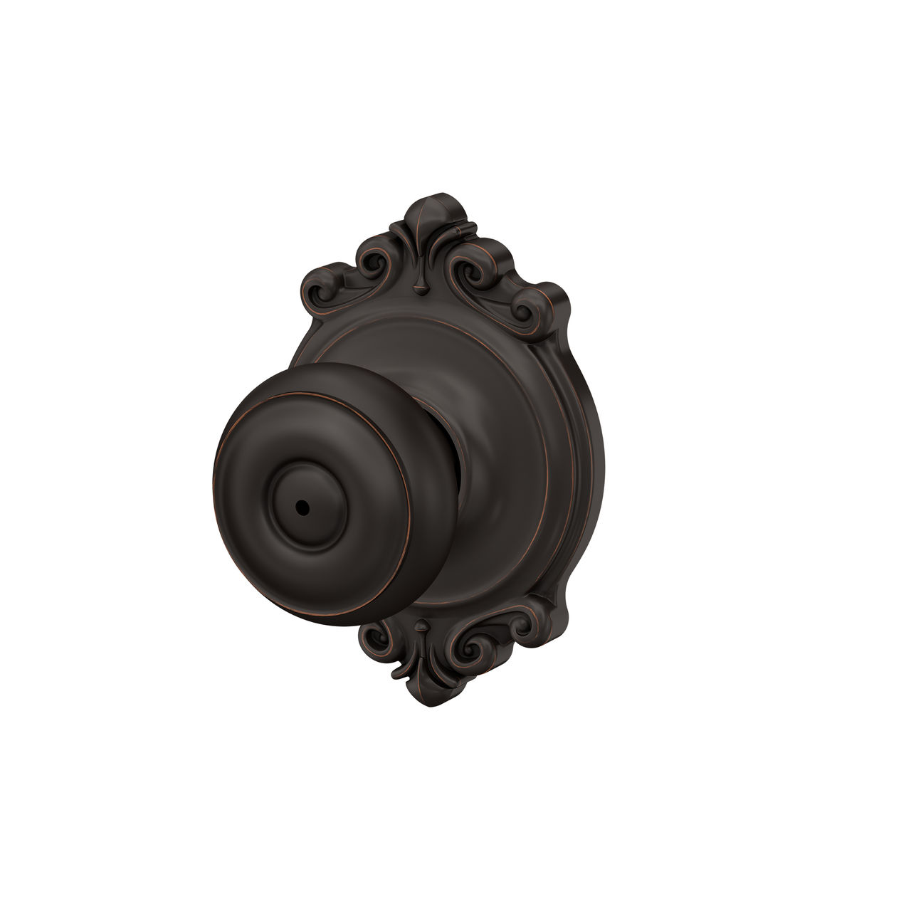 Georgian Knob Bed & Bath Lock with Brookshire Trim