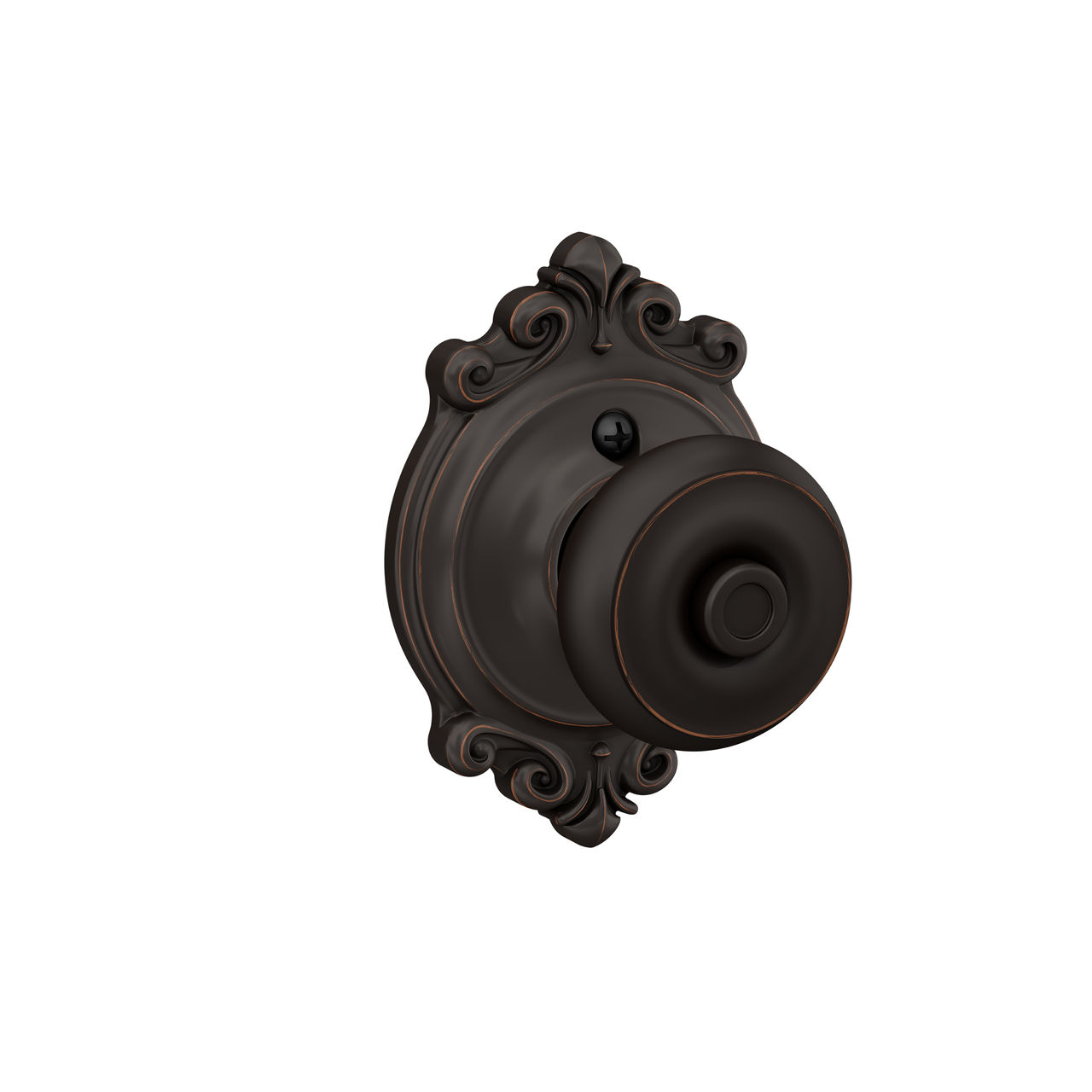 Georgian Knob Bed & Bath Lock with Brookshire Trim