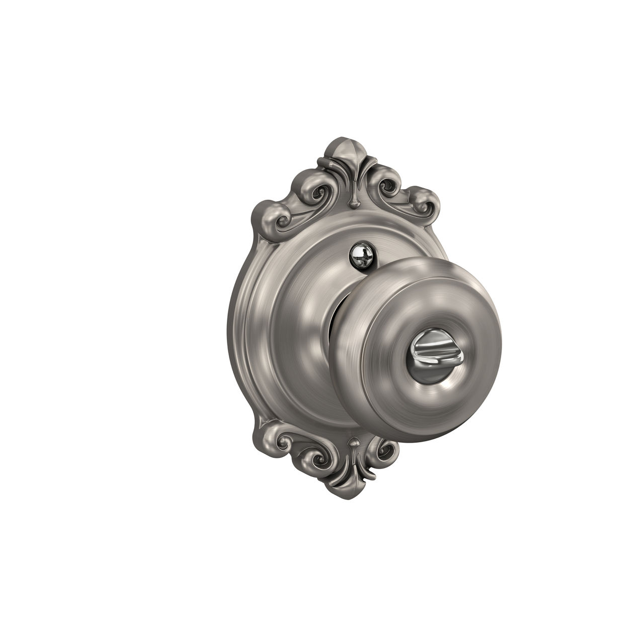 Georgian Knob Keyed Entry Lock with Brookshire Trim