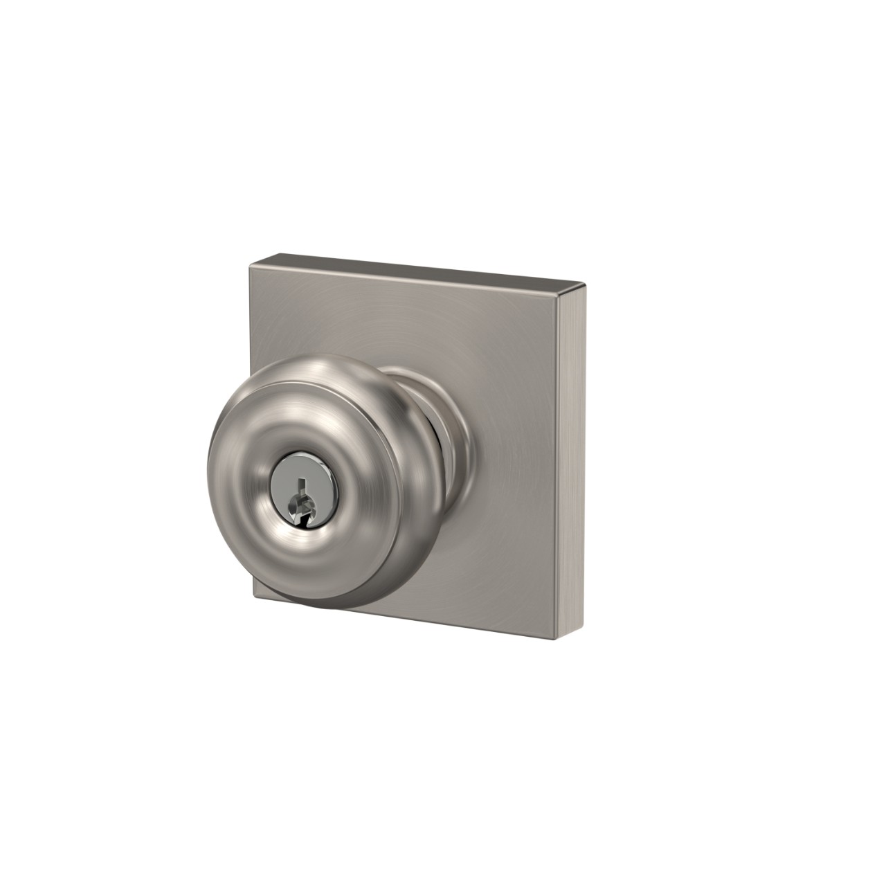 Georgian Knob Keyed Entry Lock with Collins Trim