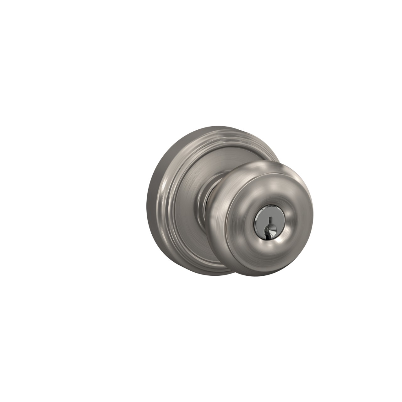 Georgian Knob Keyed Entry Lock with Indy Trim