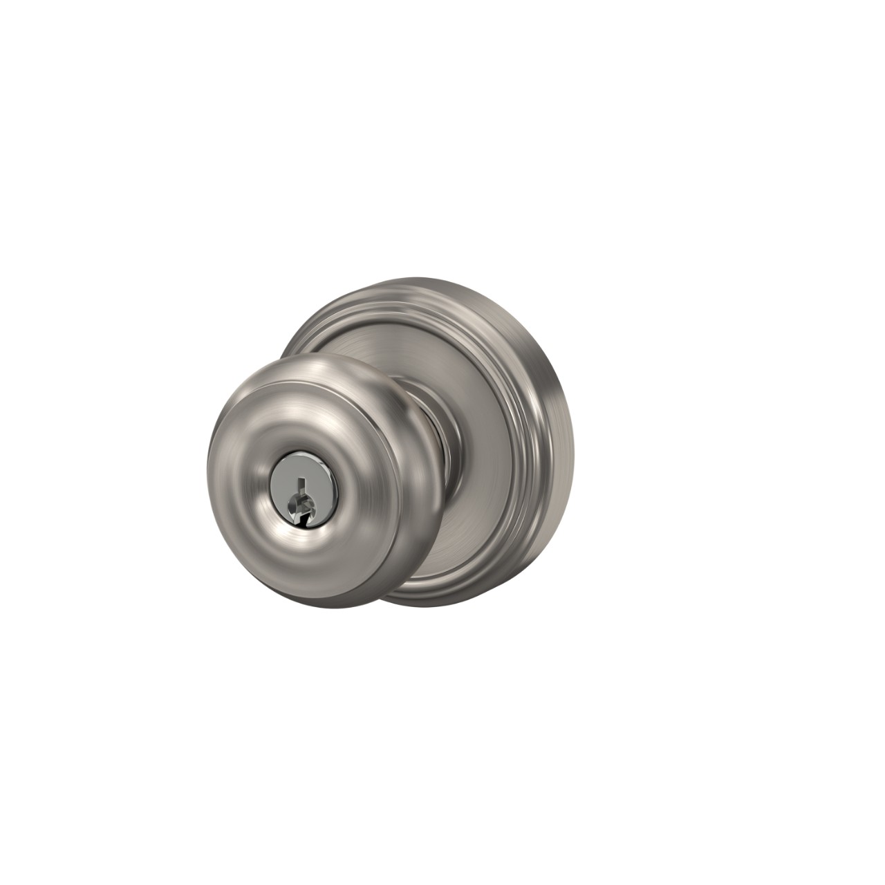 Georgian Knob Keyed Entry Lock with Indy Trim