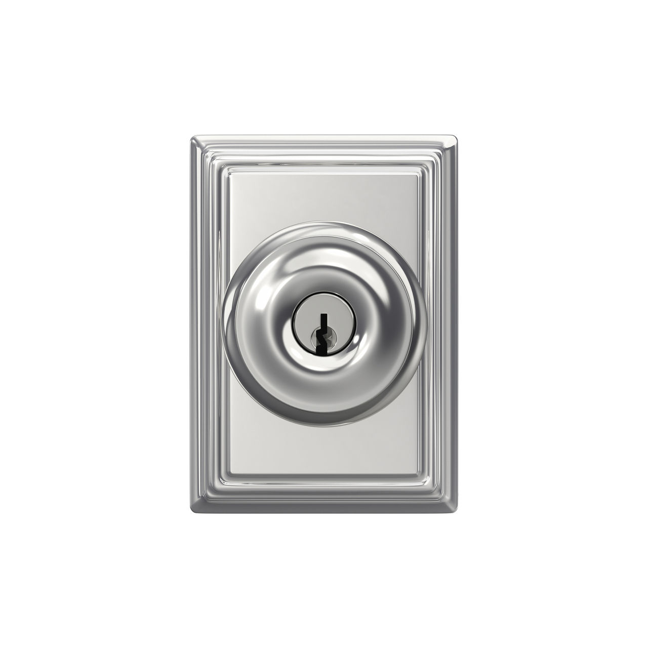 Georgian Knob Keyed Entry Lock with Addison Trim