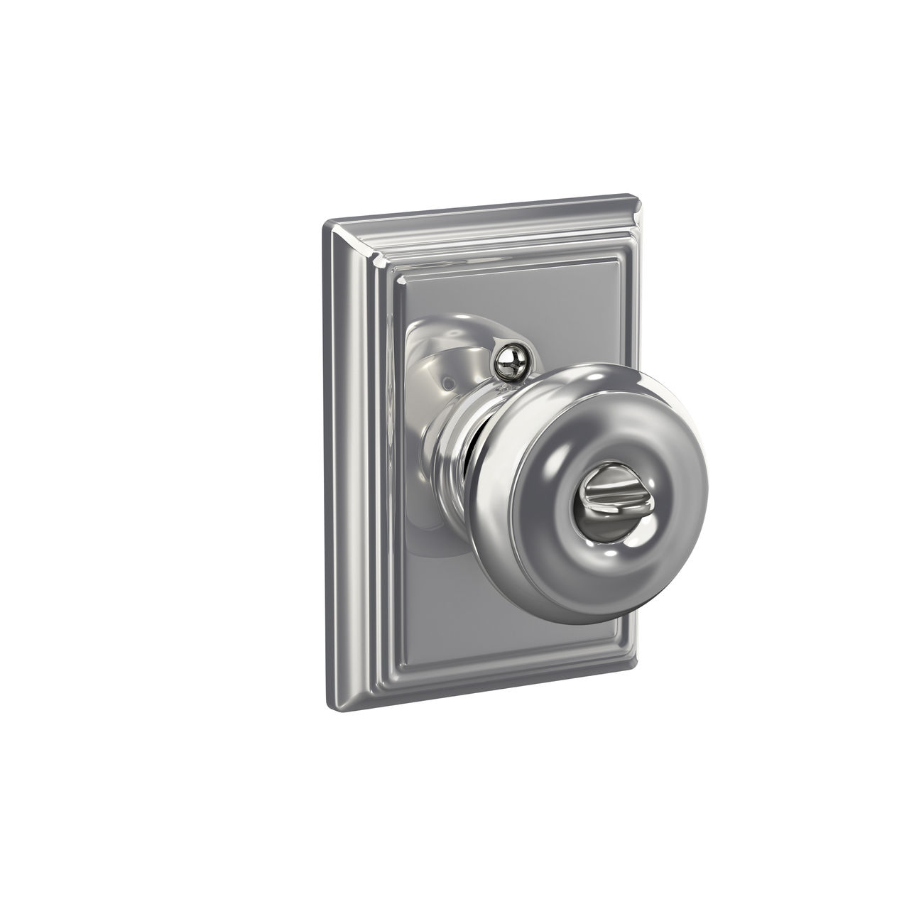 Georgian Knob Keyed Entry Lock with Addison Trim