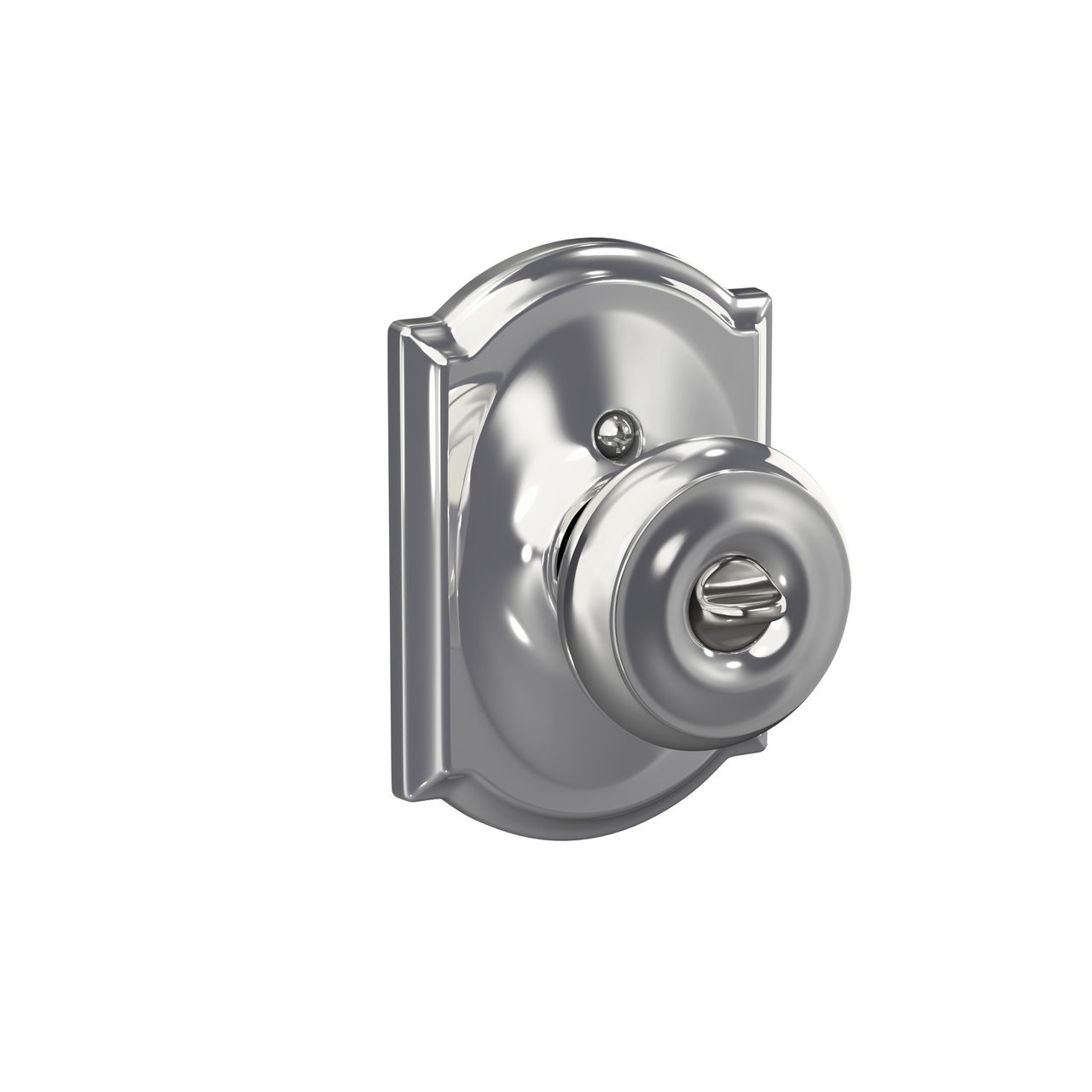 Georgian Knob Keyed Entry Lock with Camelot Trim